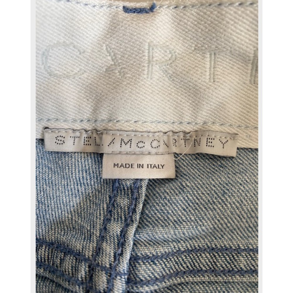Stella McCartney White and Blue Skinny Jumpsuit - Picture 10 of 12